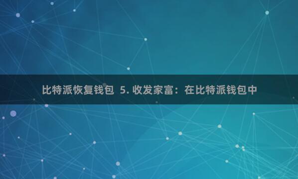 比特派恢复钱包  5. 收发家富：在比特派钱包中